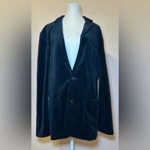 Juicy Couture velvet blazer suit coat jacket mens navy blue stylish club dressy‎